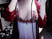ASMR Provocando en pijama rojo